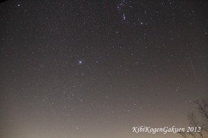 吉備高原の冬の夜空（12/14 00:06撮影）