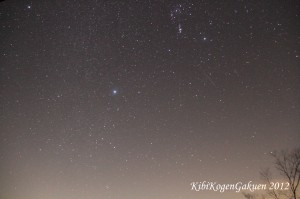 吉備高原の冬の夜空（12/14 00:13撮影）