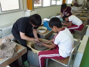 電動ロクロにチャレンジ!