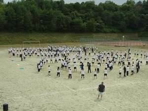 「うらじゃ踊り」の練習