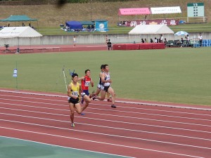 坂本君の力走（100ｍ）、自己新までもう少し！