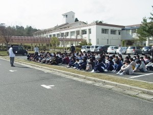 5分で全員避難完了、優秀、優秀!