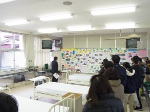 実習室の見学（福祉ボランティアコース）。