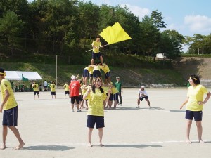 応援合戦（黄組の演技）