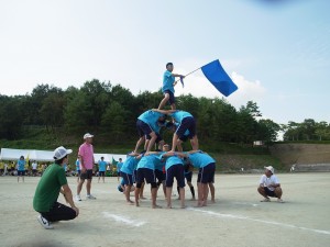 応援合戦（青組の演技）