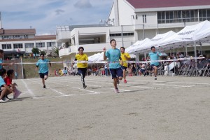 100ｍ走決勝（男子）。