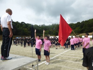 選手代表（３年生男女）宣誓！