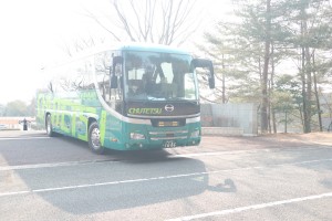 ＪＲ岡山駅行臨時バス（直行）。