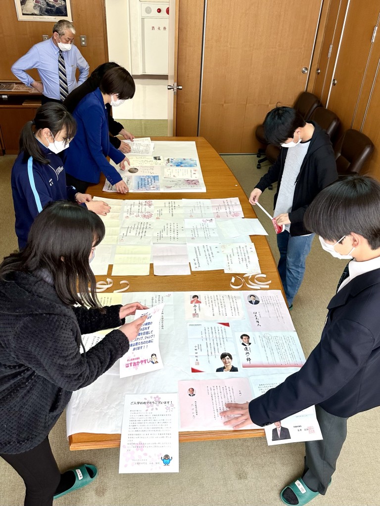 入学式に向けて生徒会がお手伝い!