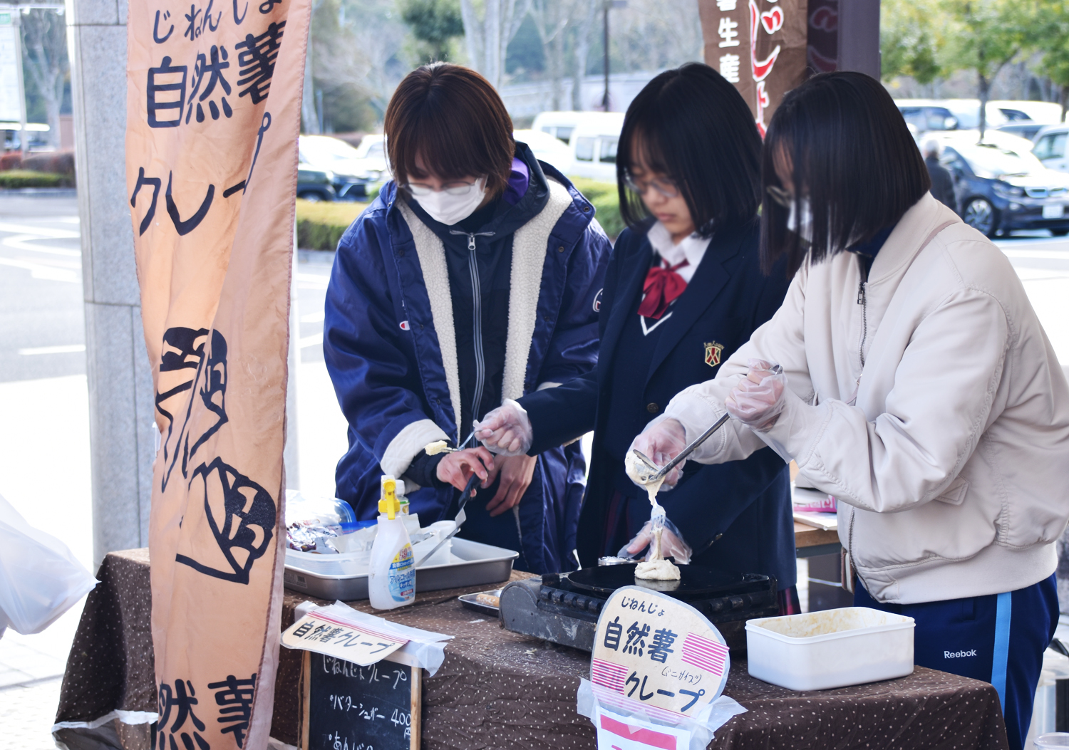 自然薯クレープは大人気でした!