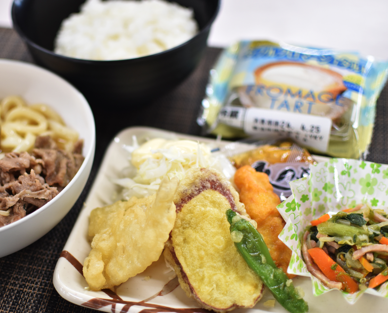 天ぷらは4種!そして辛子和えも添えてあります!
