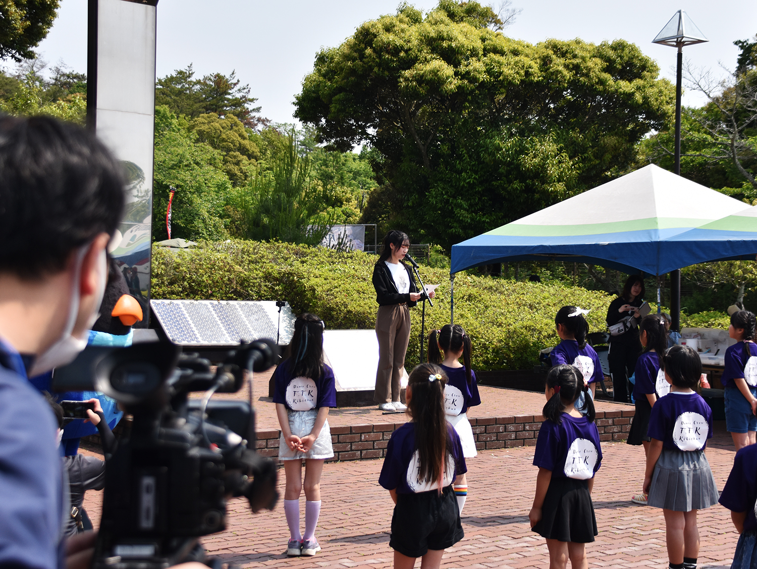 開会式では、本校を代表して川崎さんがあいさつしました!