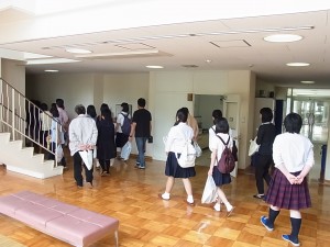 寮の見学も（女子寮）