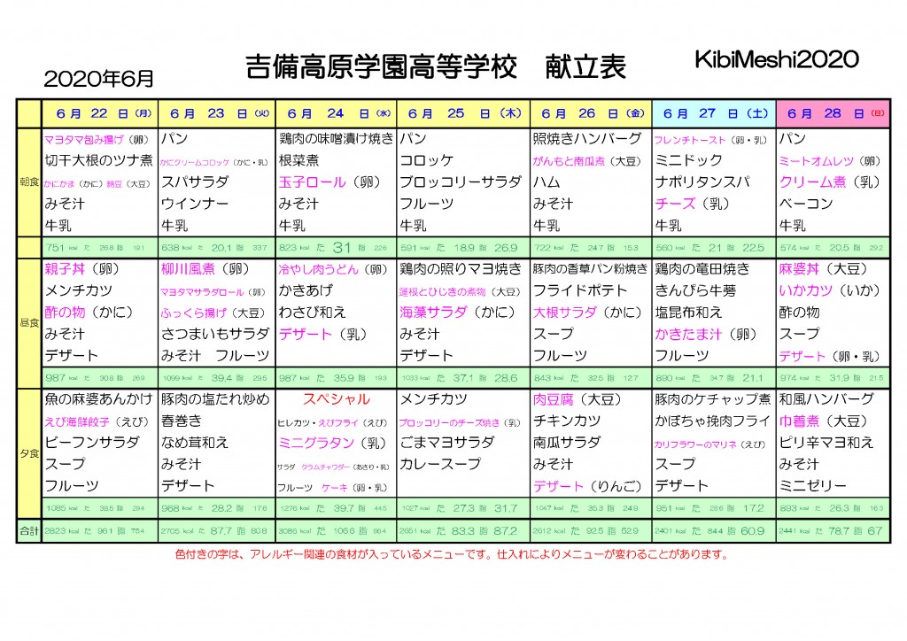 KibiMeshi20200622-0628