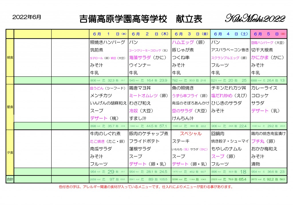 KibiMeshi20220601-0605