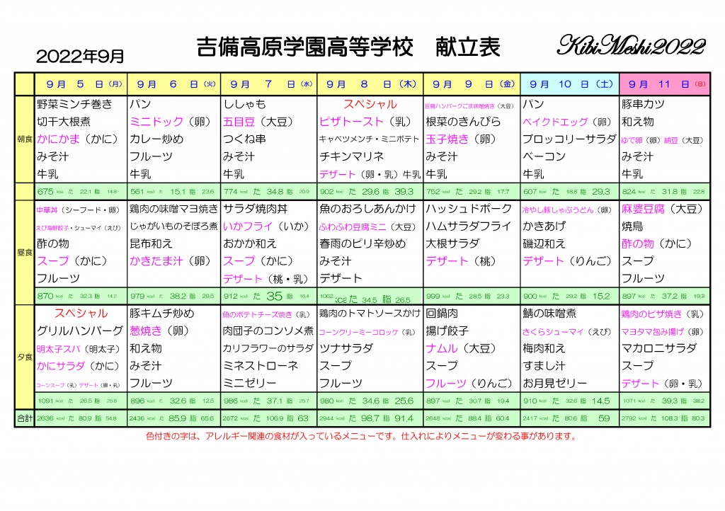 KibiMeshi20220905-0911