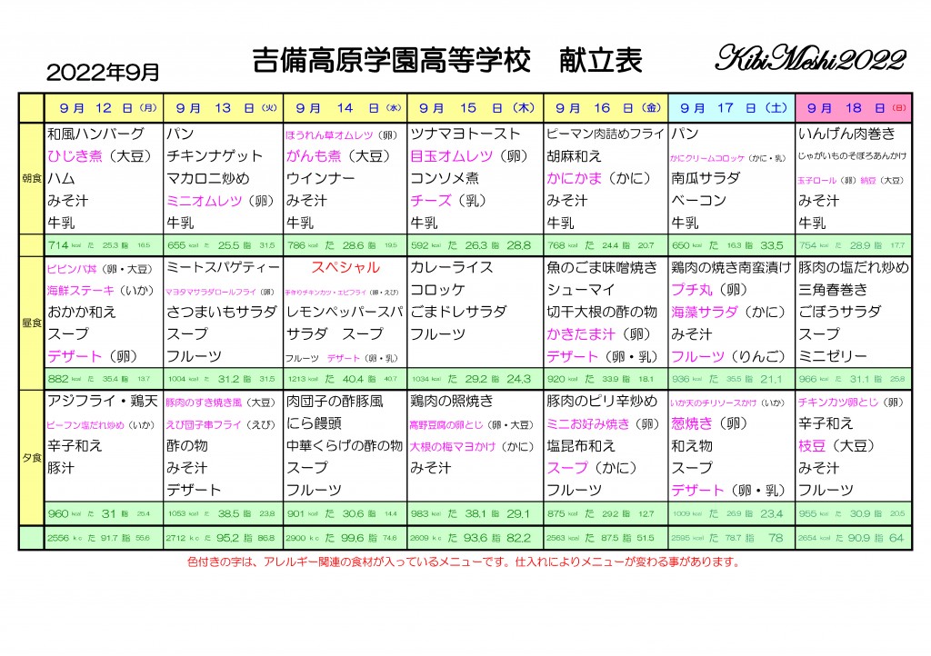 KibiMeshi20220912-0918