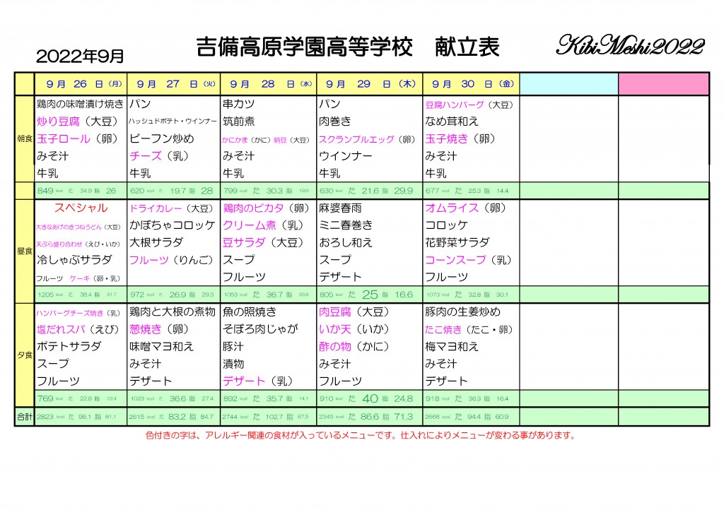 KibiMeshi20220926-0930