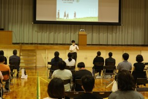 代表生徒によるご挨拶、体験談など。